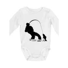 Rybár ťahajúce rybu