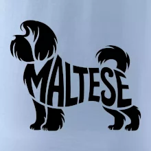 Maltézsky psík nápis v tele