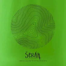 Šerák - vrstevnice v kruhu