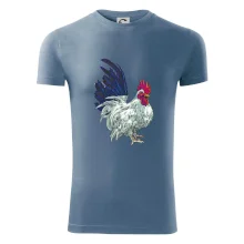 Kohút kreslený biely