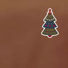 Folklór na prsníku vianočný stromček