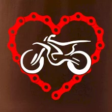 Moto srdce reťaz - enduro