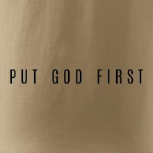 Put God first slabý nápis