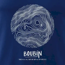 Boubín - vrstevnice v kruhu