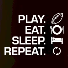 Play Eat Sleep Repeat americký fotbal