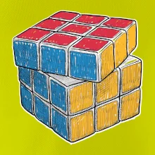 Rubikova kocka kreslená