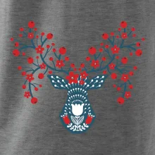 Folklór - jeleň s červenými plodmi