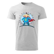 Táta superman - dievča a chlapec Táta superman - dievča a chlapec