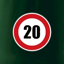 Dopravná značka - obmedzenie rýchlosti 20