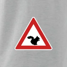 Dopravná značka - Pozor veverička Dopravná značka - Pozor veverička