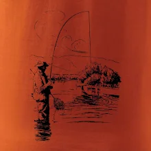 Kreslený rybár s podberákom