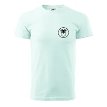 Bradáč v koliesku na prsníku