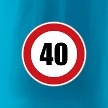 Dopravná značka - obmedzenie rýchlosti 40 Dopravná značka - obmedzenie rýchlosti 40