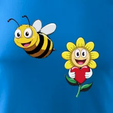 Parové tričko - Včela a kvetina