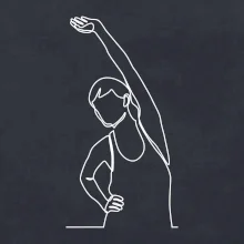 Preťahujúca sa žena jedným ťahom