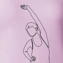 Preťahujúca sa žena jedným ťahom