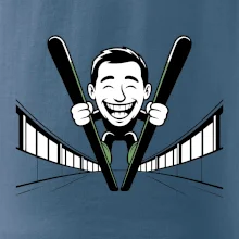 Vysmiatý kreslený skokan