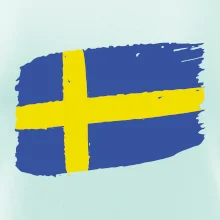 Švédsko vlajka štetkou