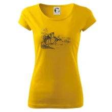 Kôň a žriebä maľované