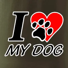 I love my dog - nápis