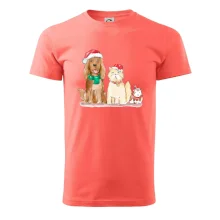 Veselé vianoce - pes, škrečok a mačka