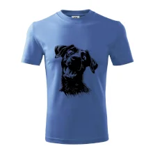 Čiernobiela karikatúra Labrador tmavý