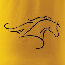 Kôň - bežiaci silueta hlavy