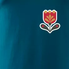 Folklór na prsníku tulipán