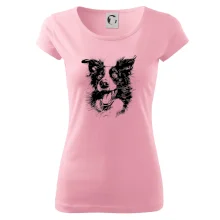 Čiernobiela karikatúra Border kólia