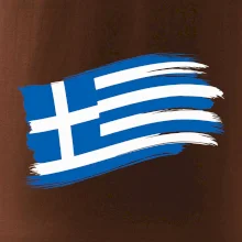 Grécko vlajka - štetkou
