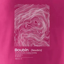 Boubín - vrstevnice v obdĺžniku