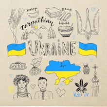Ukrajina folklór - kreslené obrázky