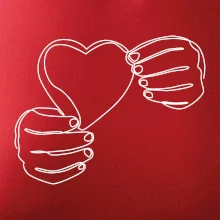 Ruka držiaca srdce jedným ťahom Ruka držiaca srdce jedným ťahom