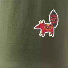 Folklór na prsníku líška