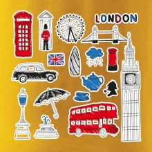 Velká Británie - kreslené ikonky