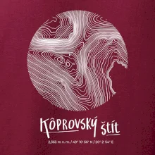 Kôprovský štít - vrstevnice v kruhu