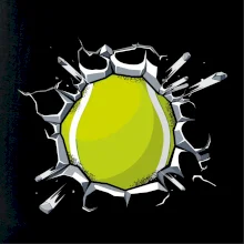 Tenisová loptička v triku Tenisová loptička v triku