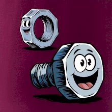 Parové tričko - Skrutka a matka Parové tričko - Skrutka a matka