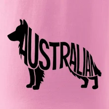 Austrálsky Ovčiak - nápis v tele