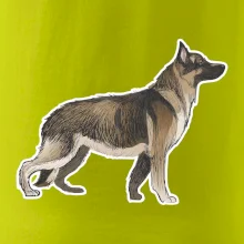 Nemecký ovčiak - hnedý kreslený