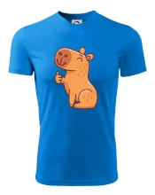 Kapybara s palcom hore