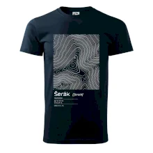 Šerák - vrstevnice v obdĺžniku