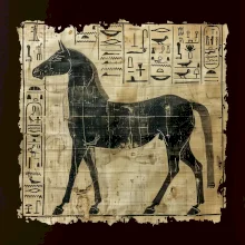 Egyptské hieroglyfy kôň