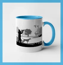 Lovec a stavač v lese