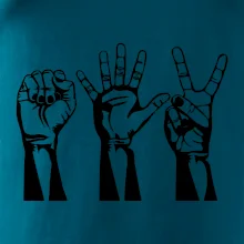 Kameň nožnice papier čierne