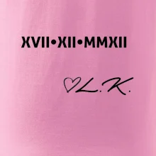 Dátum výročia a iniciály