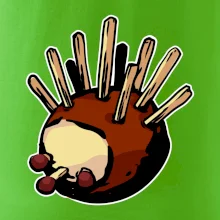 Gaštanový ježko - prsník