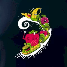 Milkshake vlak kreslený