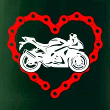 Moto srdce reťaz - cestná