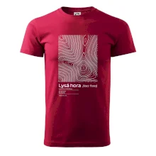 Lysá hora - vrstevnice v obdĺžniku